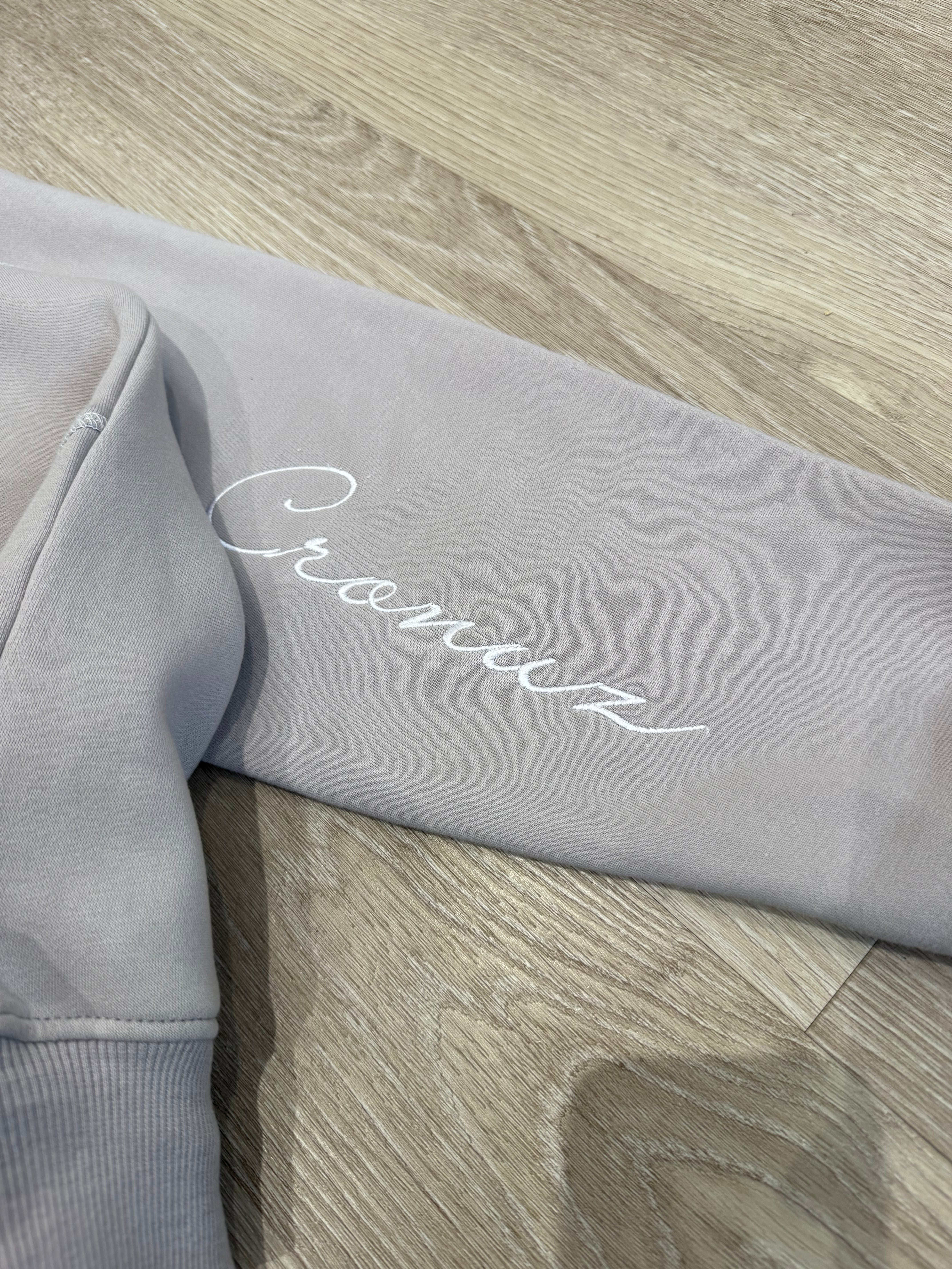 Mens Arctic Grey Reverse-Stitch Crz Tracksuit