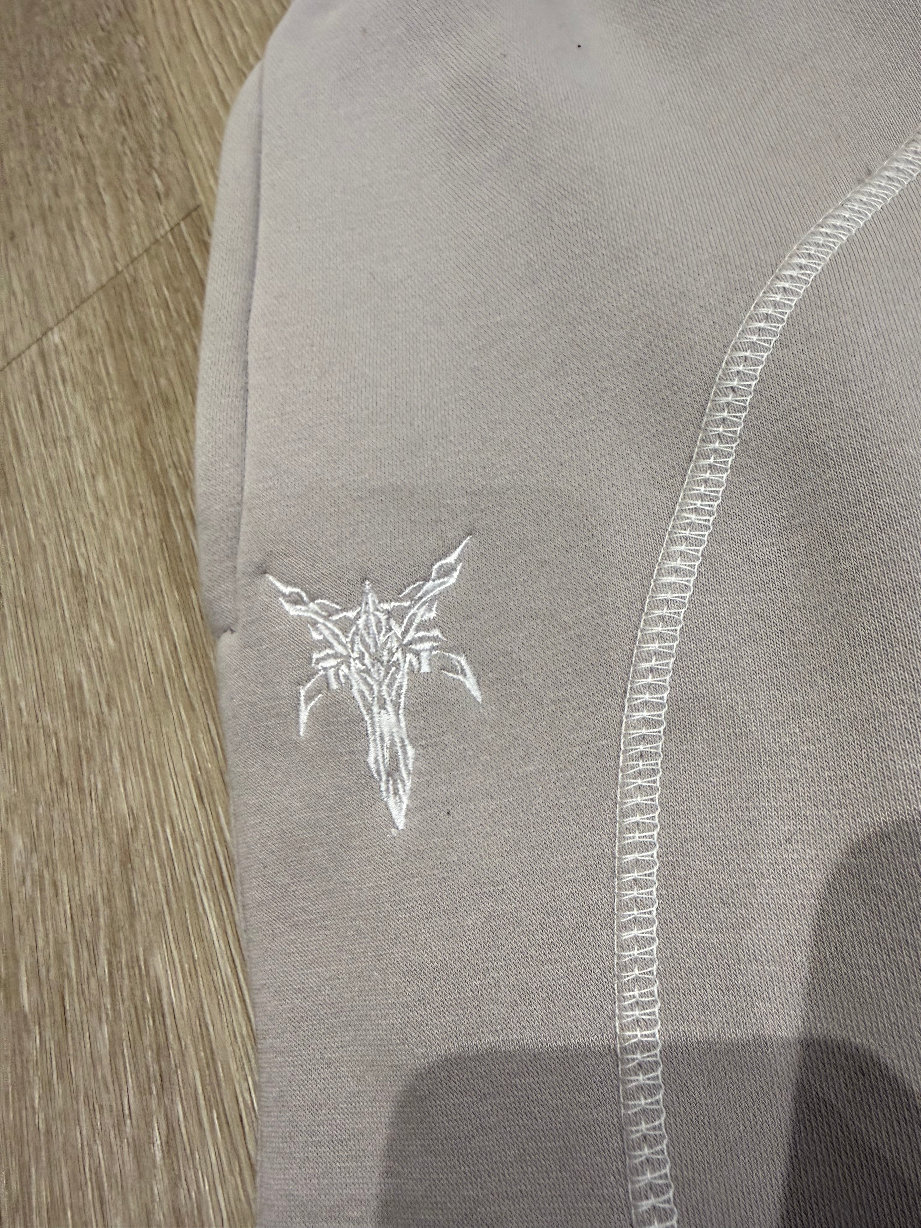 Mens Arctic Grey Reverse-Stitch Crz Tracksuit