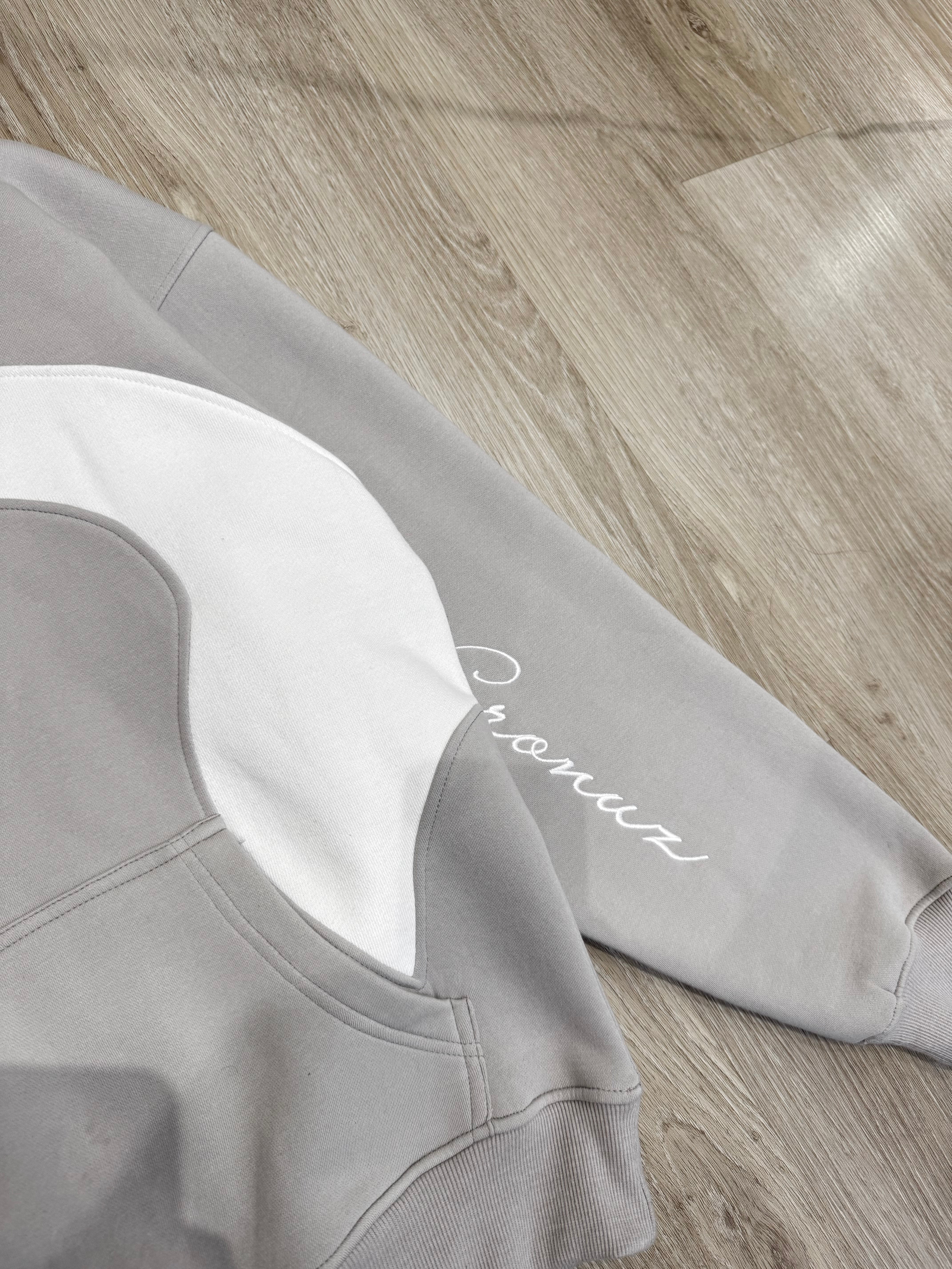 Mens Arctic Grey & White Panel Crz Tracksuit