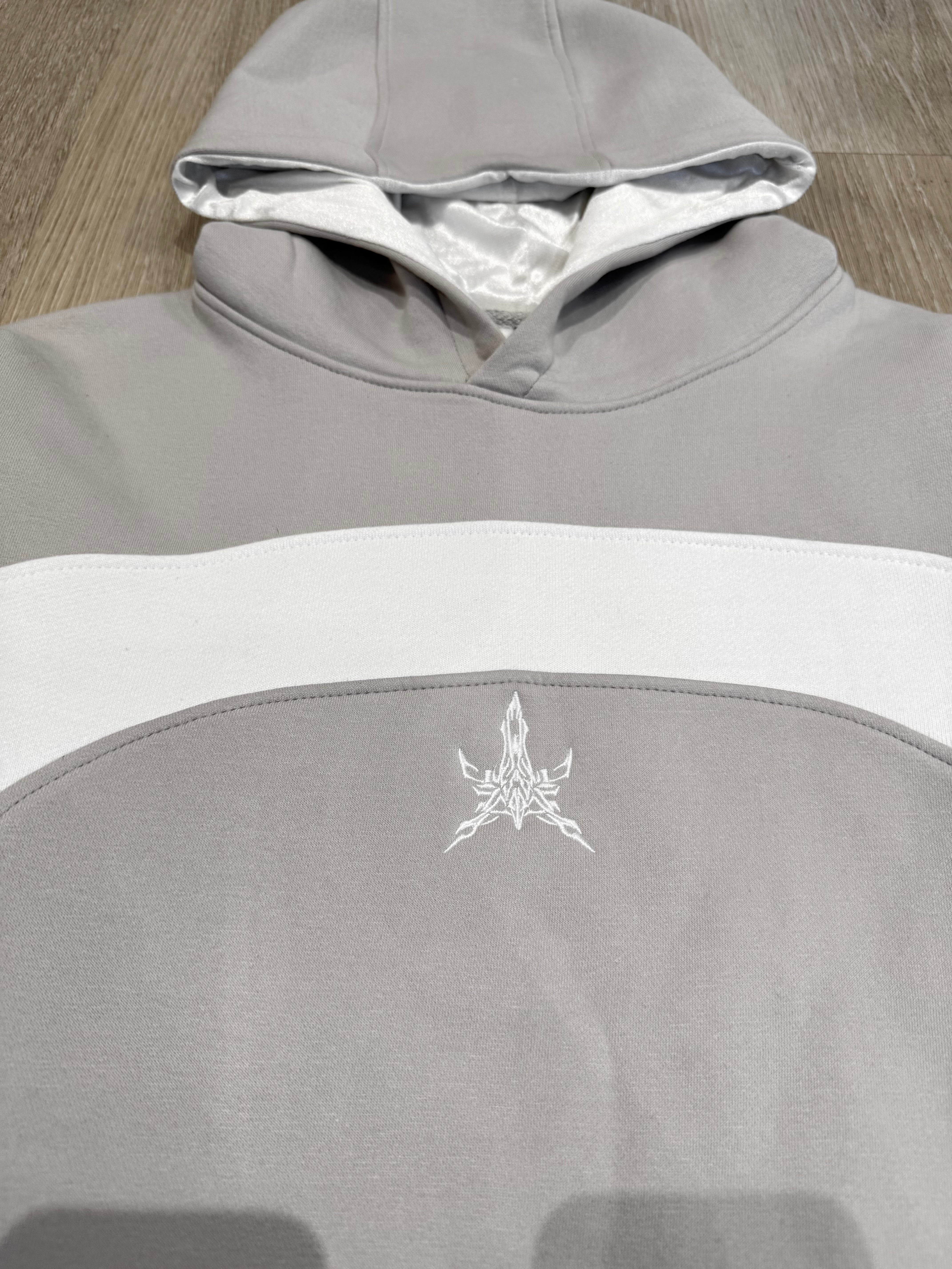 Mens Arctic Grey & White Panel Crz Tracksuit